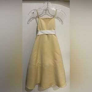 Elegant Yellow Kids Dress with White Accent